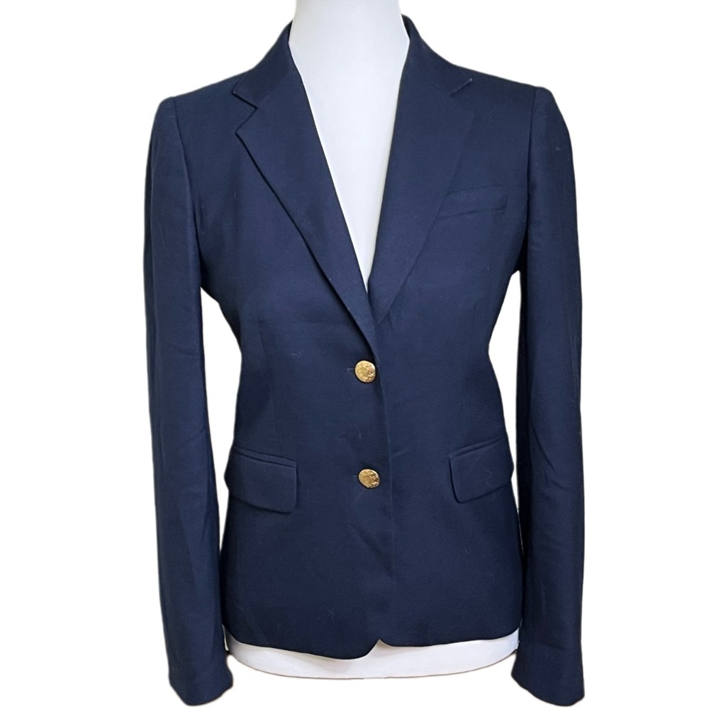 J. Crew Women’s Wool Blend Blazer Sz 0 Preppy Sophisticated Timeless Classic